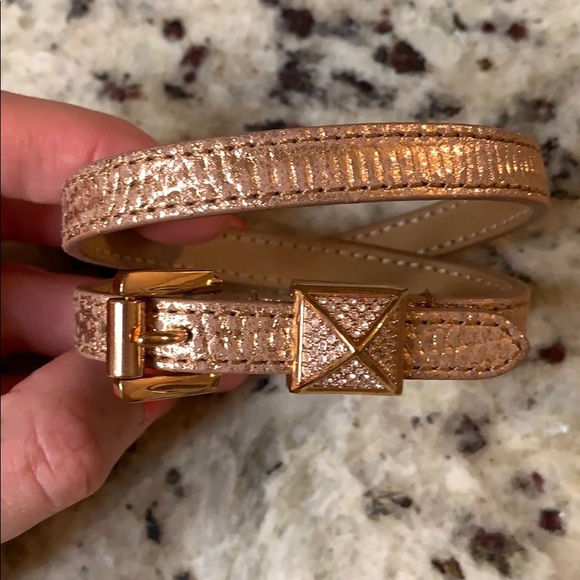 Michael Kors Rose Gold Double Wrap Bracelet - Picture 2 of 4